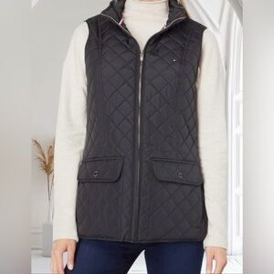 NWT Tommy Hilfiger Black Quilted Vest